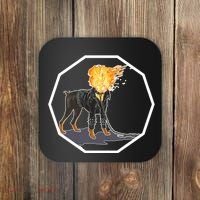 Flaming Ghost Dog On Fire Rider Doggo Coaster thumb 0
