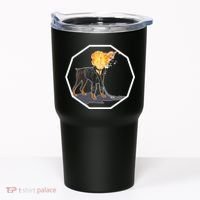 Flaming Ghost Dog On Fire Rider Doggo Tumbler thumb 0