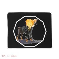 Flaming Ghost Dog On Fire Rider Doggo Mousepad thumb 0