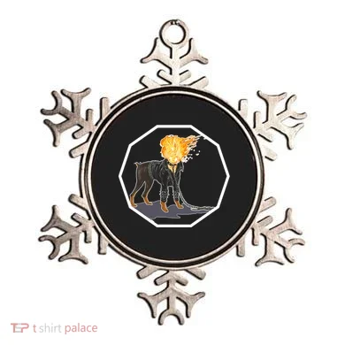 Flaming Ghost Dog On Fire Rider Doggo Ornament