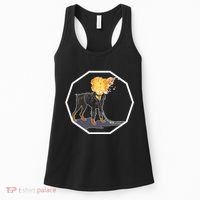 Flaming Ghost Dog On Fire Rider Doggo Women's Tank Top thumb 0