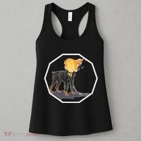 Flaming Ghost Dog On Fire Rider Doggo Women's Tank Top thumb 3