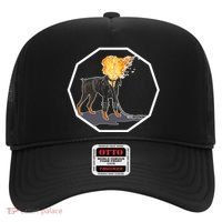 Flaming Ghost Dog On Fire Rider Doggo Hat thumb 0