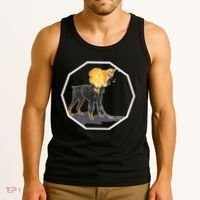 Flaming Ghost Dog On Fire Rider Doggo Tank Top thumb 3