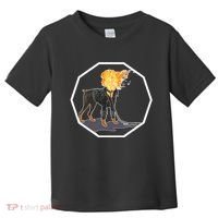 Flaming Ghost Dog On Fire Rider Doggo Toddler T-Shirt thumb 0