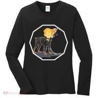 Flaming Ghost Dog On Fire Rider Doggo Women's Long Sleeve Shirt thumb 0