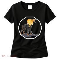 Flaming Ghost Dog On Fire Rider Doggo Women's T-Shirt thumb 0