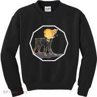 Flaming Ghost Dog On Fire Rider Doggo Kids Sweatshirt thumb 0