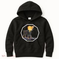 Flaming Ghost Dog On Fire Rider Doggo Kids Hoodie thumb 0