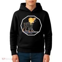 Flaming Ghost Dog On Fire Rider Doggo Kids Hoodie thumb 4