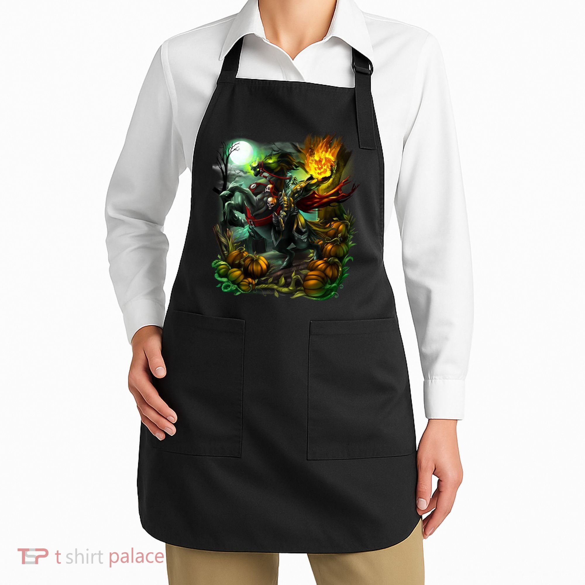 Flaming Headless Horseman Apron