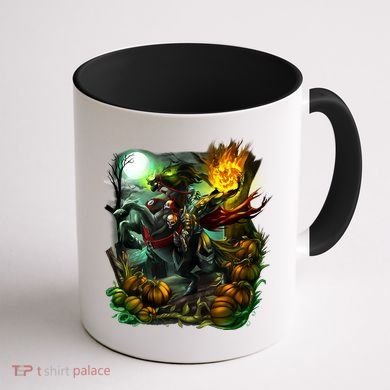 Flaming Headless Horseman Coffee Mug back