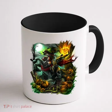 Flaming Headless Horseman Coffee Mug back