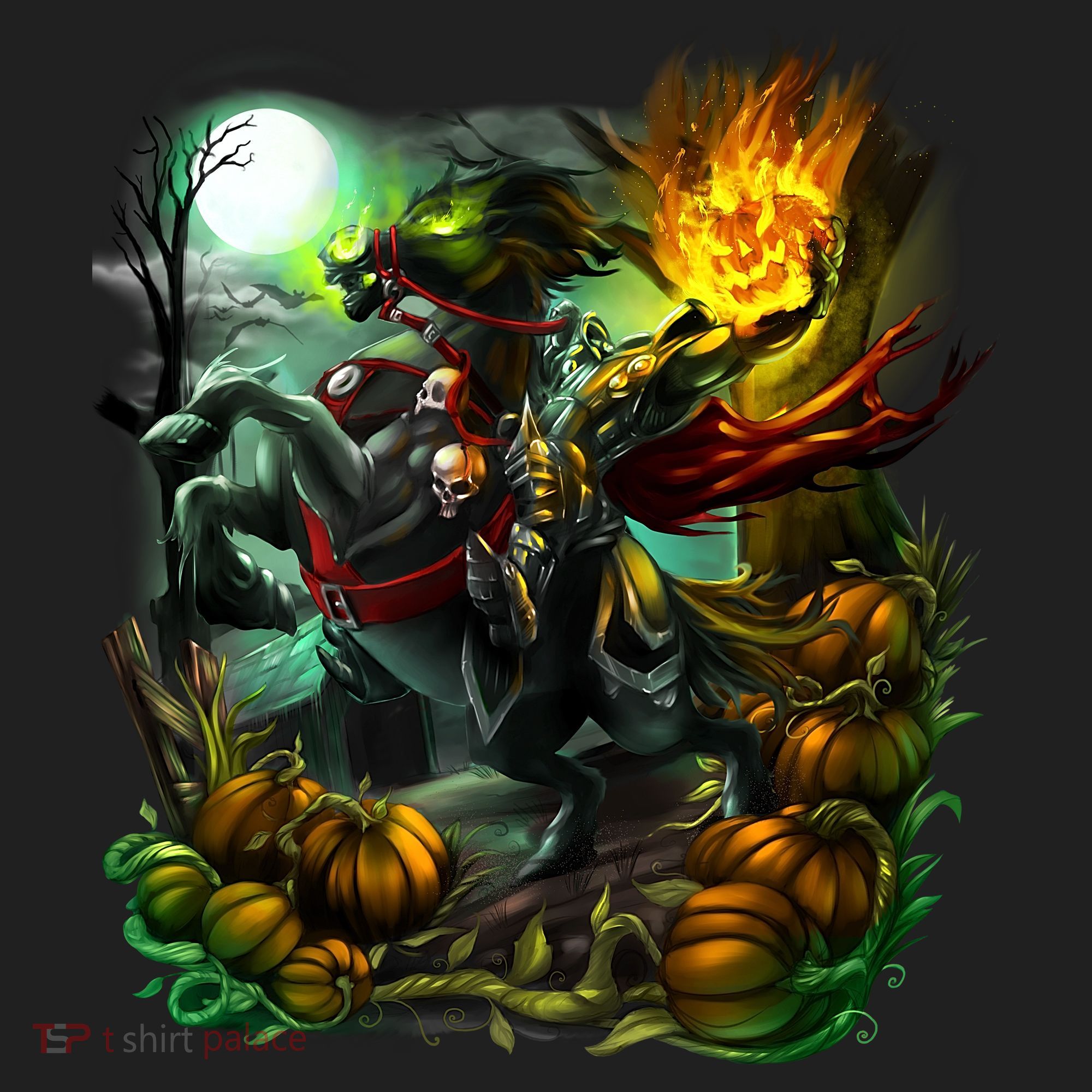Flaming Headless Horseman Tumbler