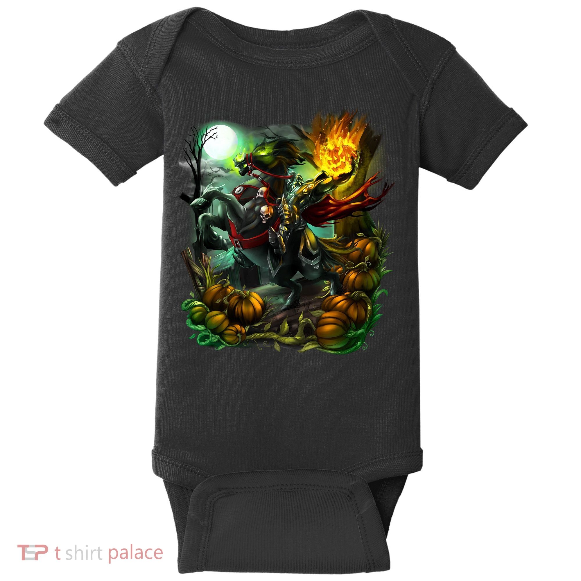Flaming Headless Horseman Baby Bodysuit