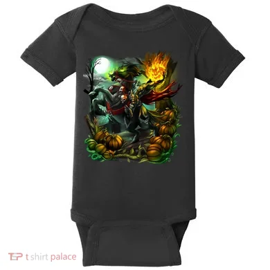 Flaming Headless Horseman Baby Bodysuit