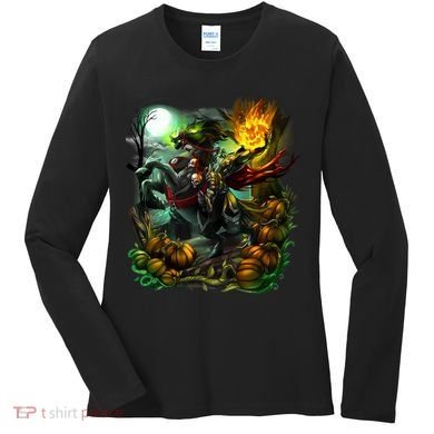 Flaming Headless Horseman Women's Long Sleeve Shirt