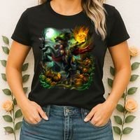 Flaming Headless Horseman Women's T-Shirt thumb 2