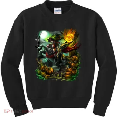 Flaming Headless Horseman Kids Sweatshirt