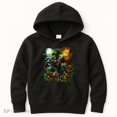Flaming Headless Horseman Kids Hoodie