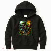 Flaming Headless Horseman Kids Hoodie thumb 0