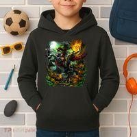 Flaming Headless Horseman Kids Hoodie thumb 2