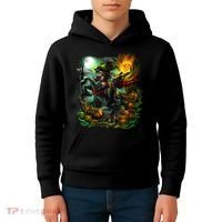 Flaming Headless Horseman Kids Hoodie thumb 4