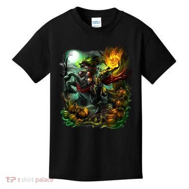 Flaming Headless Horseman Kids T-Shirt