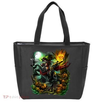 Flaming Headless Horseman Tote Bag