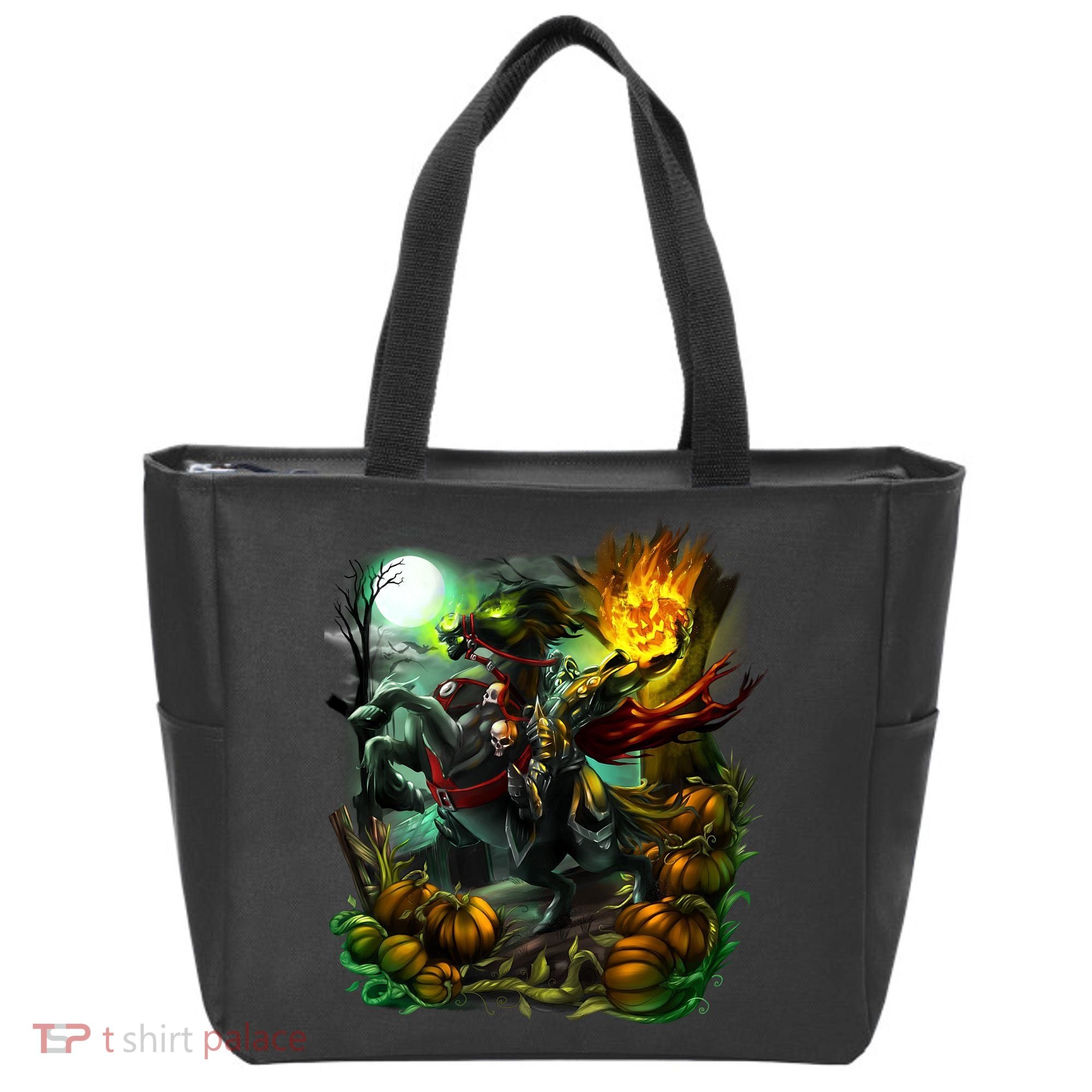 Flaming Headless Horseman Tote Bag