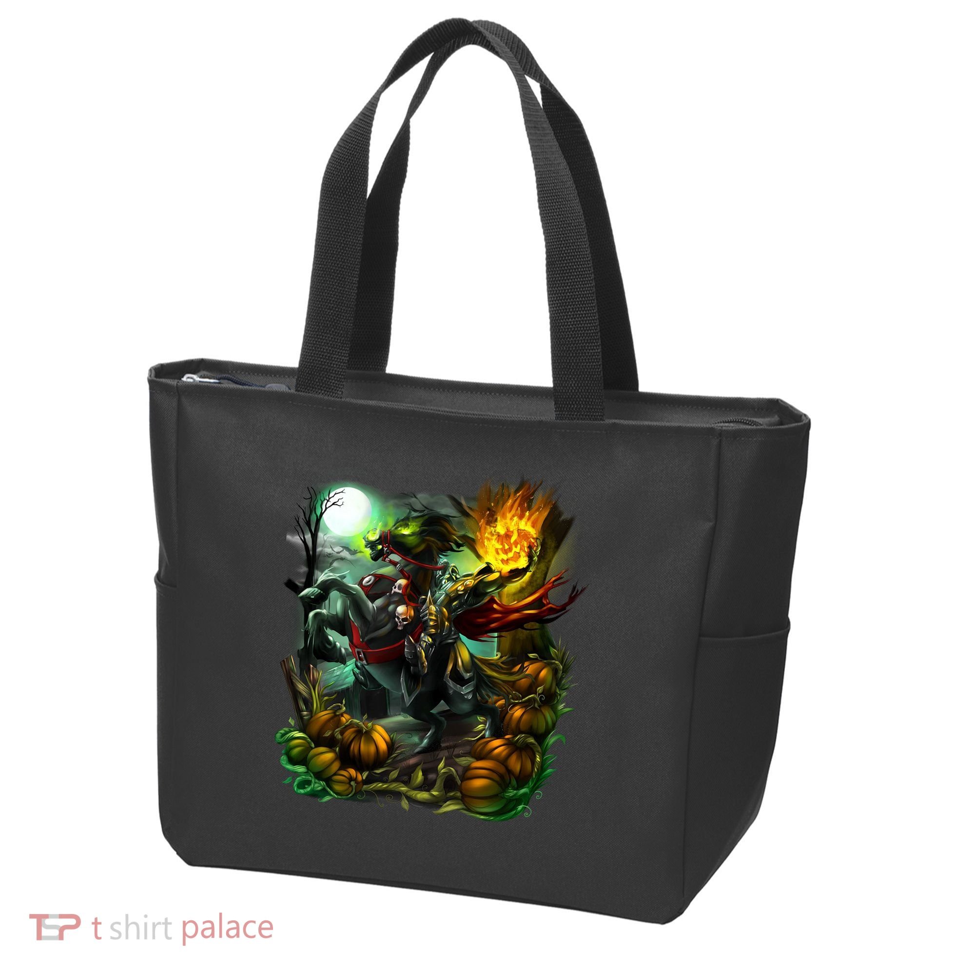 Flaming Headless Horseman Tote Bag