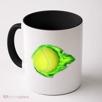 Flaming Tennis Ball Coffee Mug thumb 0
