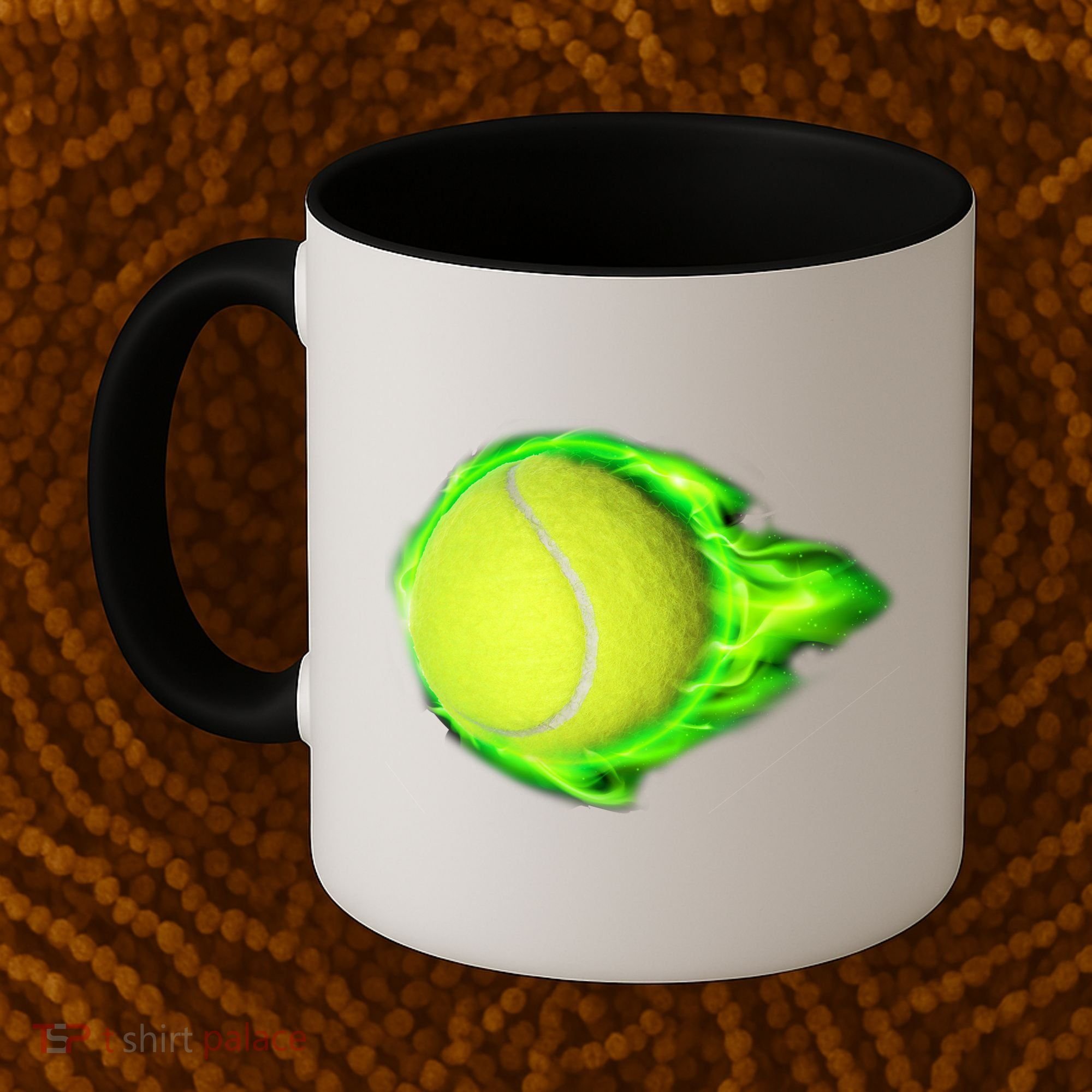 Flaming Tennis Ball Coffee Mug