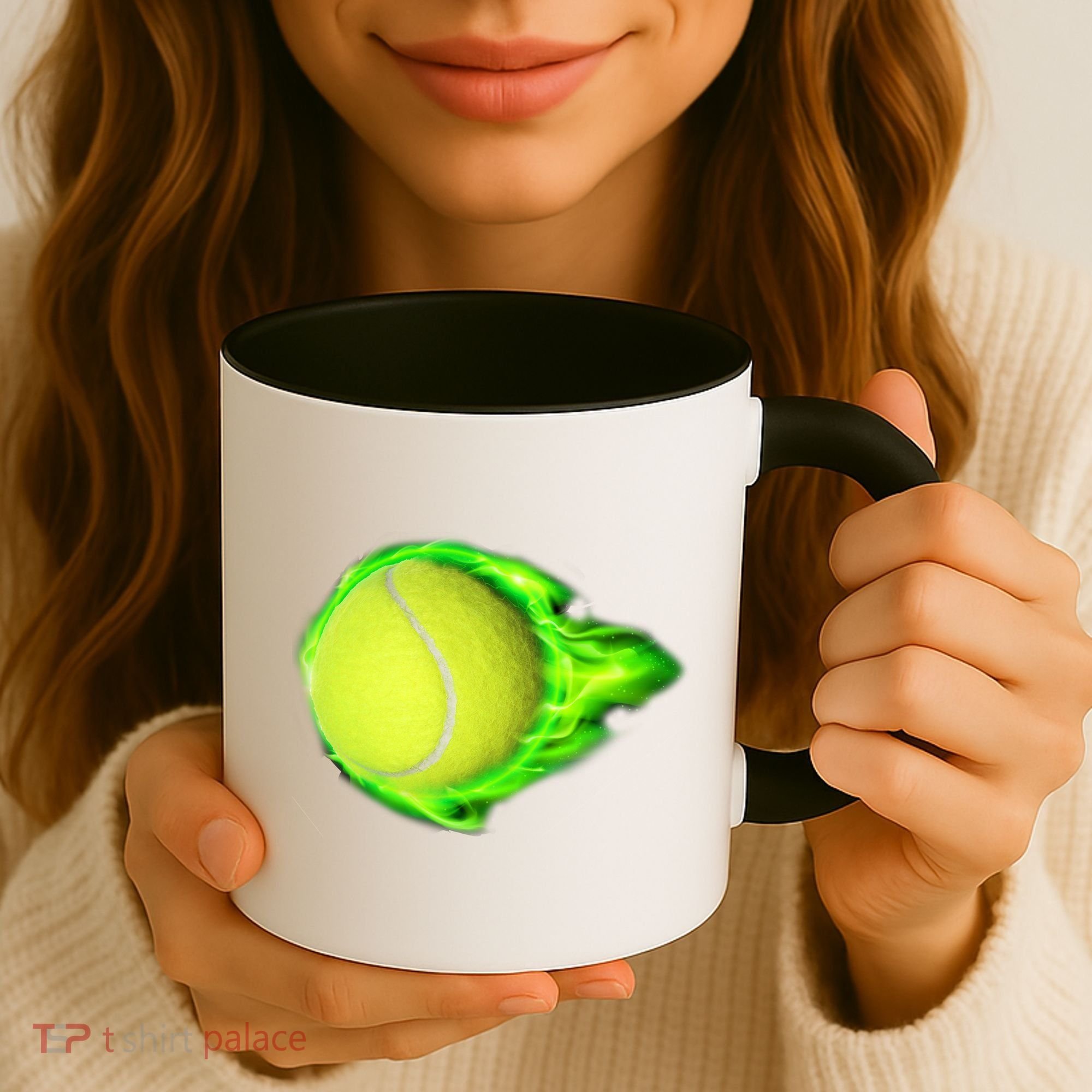 Flaming Tennis Ball Coffee Mug