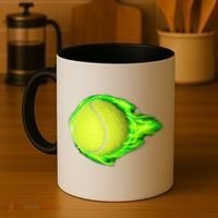 Flaming Tennis Ball Coffee Mug thumb 4