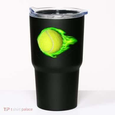 Flaming Tennis Ball Tumbler