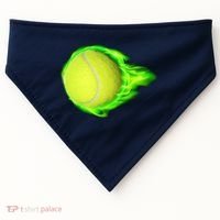 Flaming Tennis Ball USA-Made Doggie Bandana thumb 0