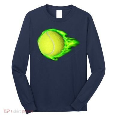 Flaming Tennis Ball Long Sleeve Shirt