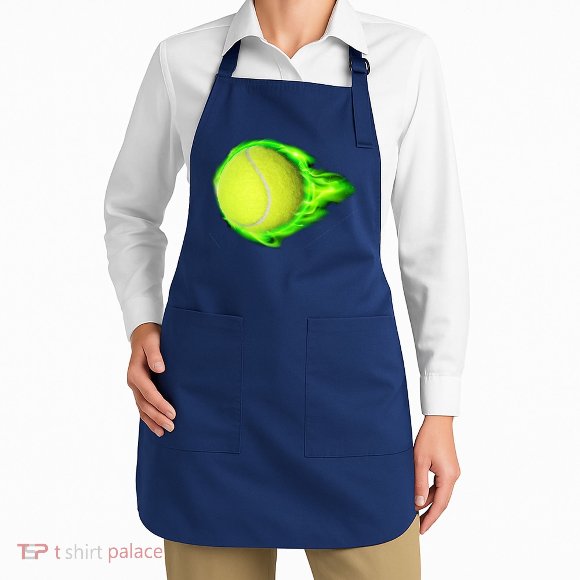 Flaming Tennis Ball Apron