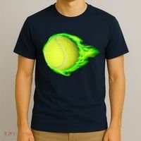 Flaming Tennis Ball T-Shirt thumb 3