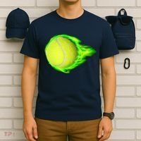 Flaming Tennis Ball T-Shirt thumb 6