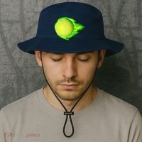 Flaming Tennis Ball Bucket Hat thumb 2