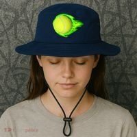 Flaming Tennis Ball Bucket Hat thumb 3