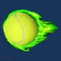 Flaming Tennis Ball Mousepad thumb 1