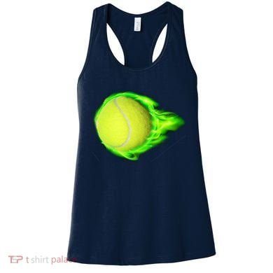Flaming Tennis Ball Women's Tank Top
