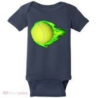 Flaming Tennis Ball Baby Bodysuit thumb 0