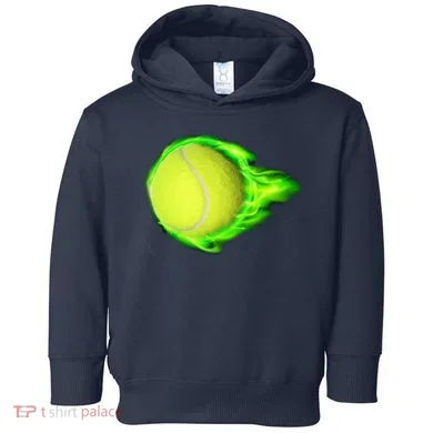Flaming Tennis Ball Toddler Hoodie