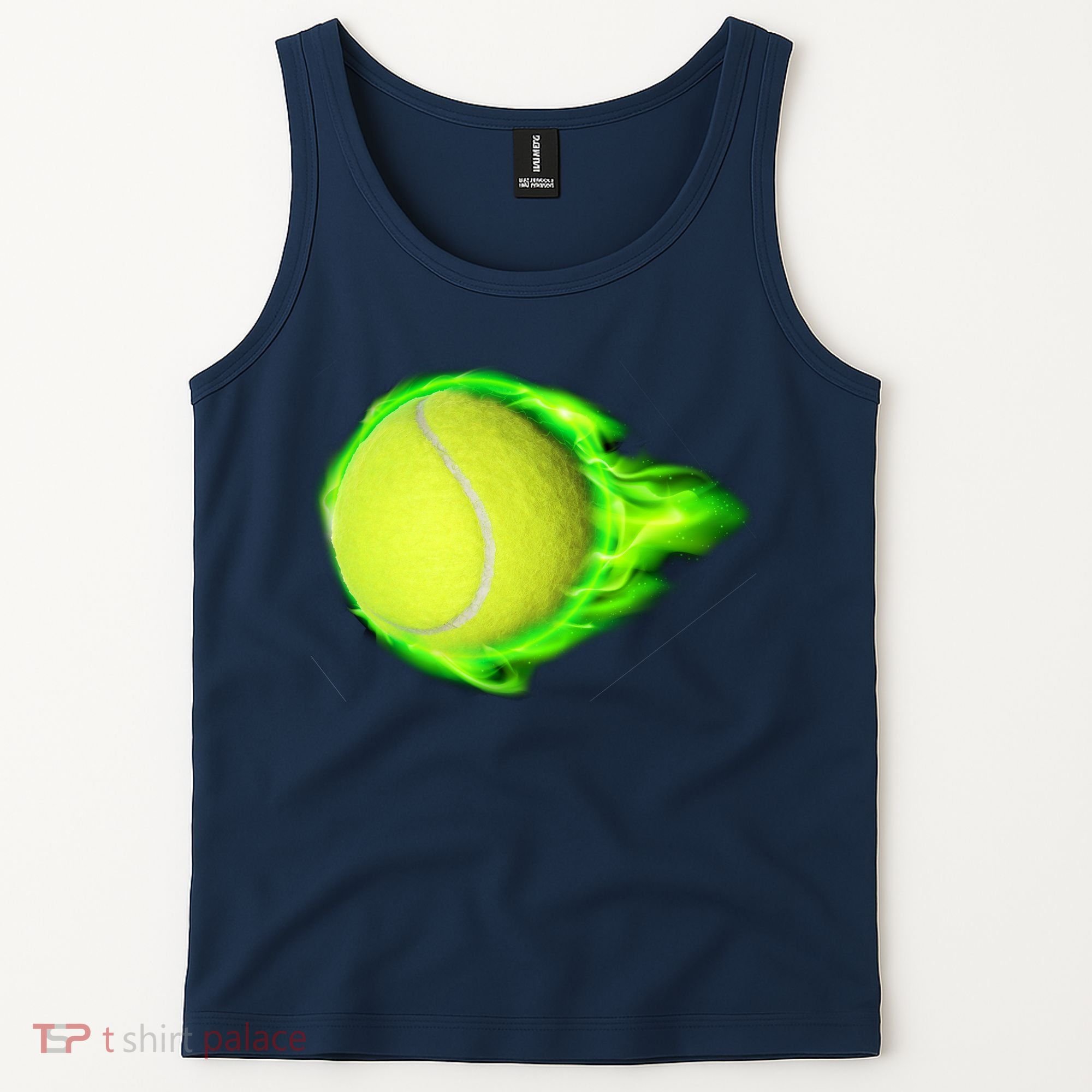 Flaming Tennis Ball Tank Top