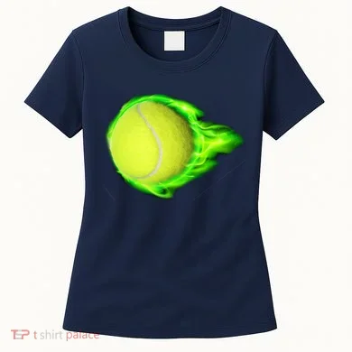 Flaming Tennis Ball Women's T-Shirt