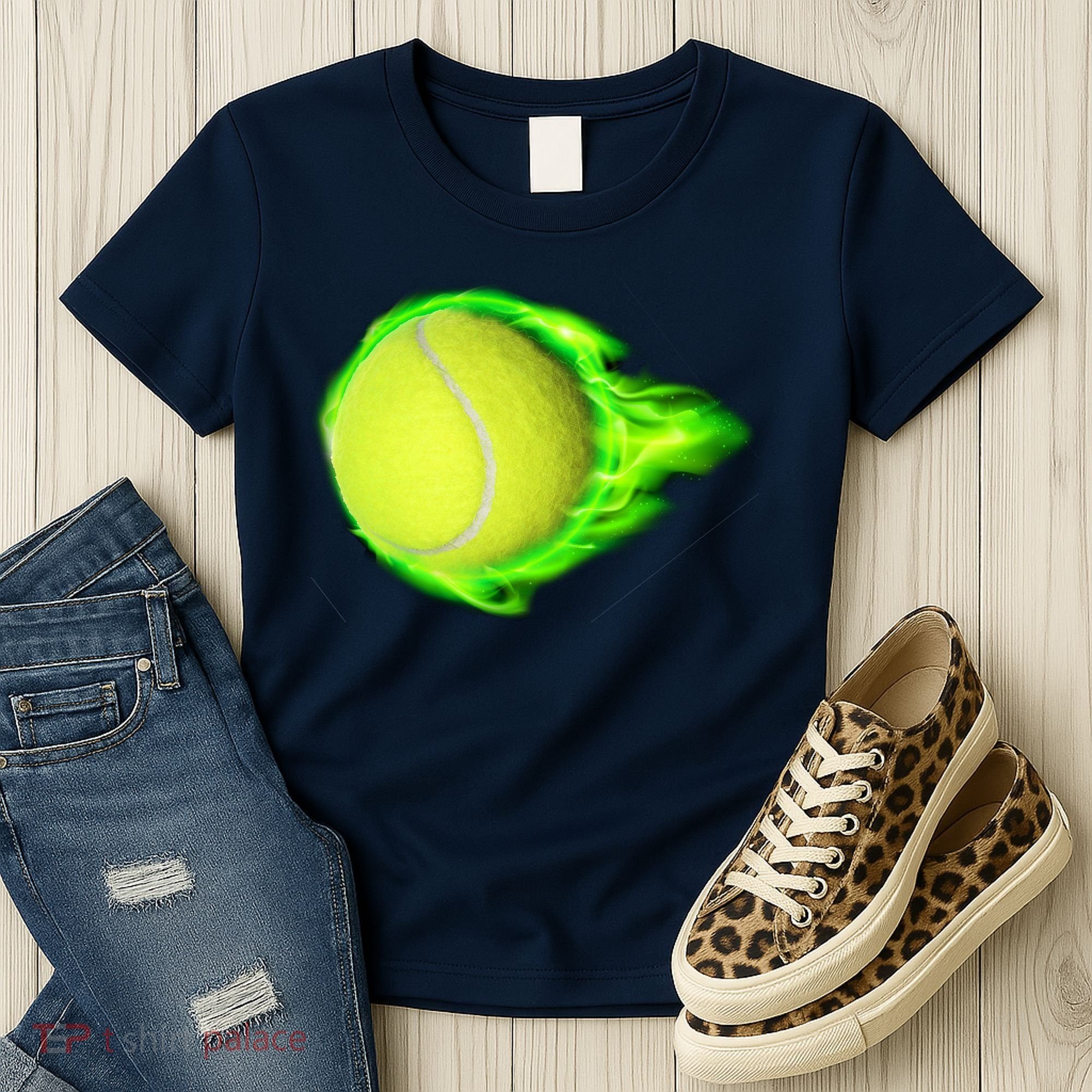 Flaming Tennis Ball Women's T-Shirt